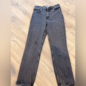 90s Straight Ultra High Rise  Black Denim Jeans